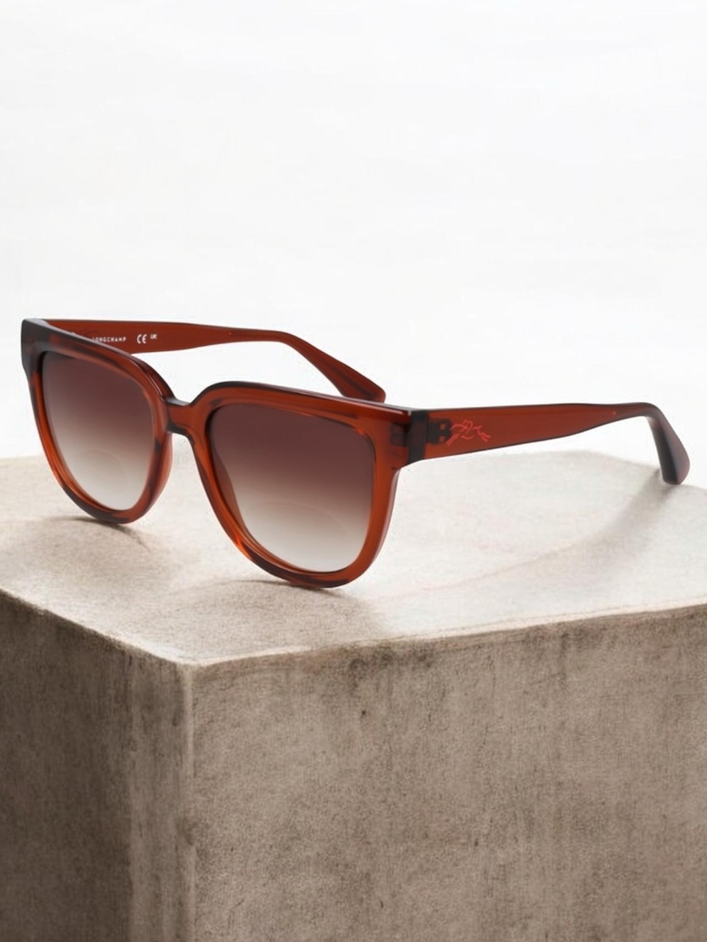 Longchamp NWT LO755S sunglasses Transparent Rust With Original case